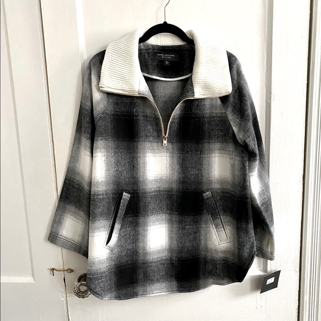 Marc New York Women’s Plaid Half Zip Jacket
